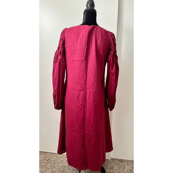 Merlette Maroon Dress - X-Small - Picture 4 of 9